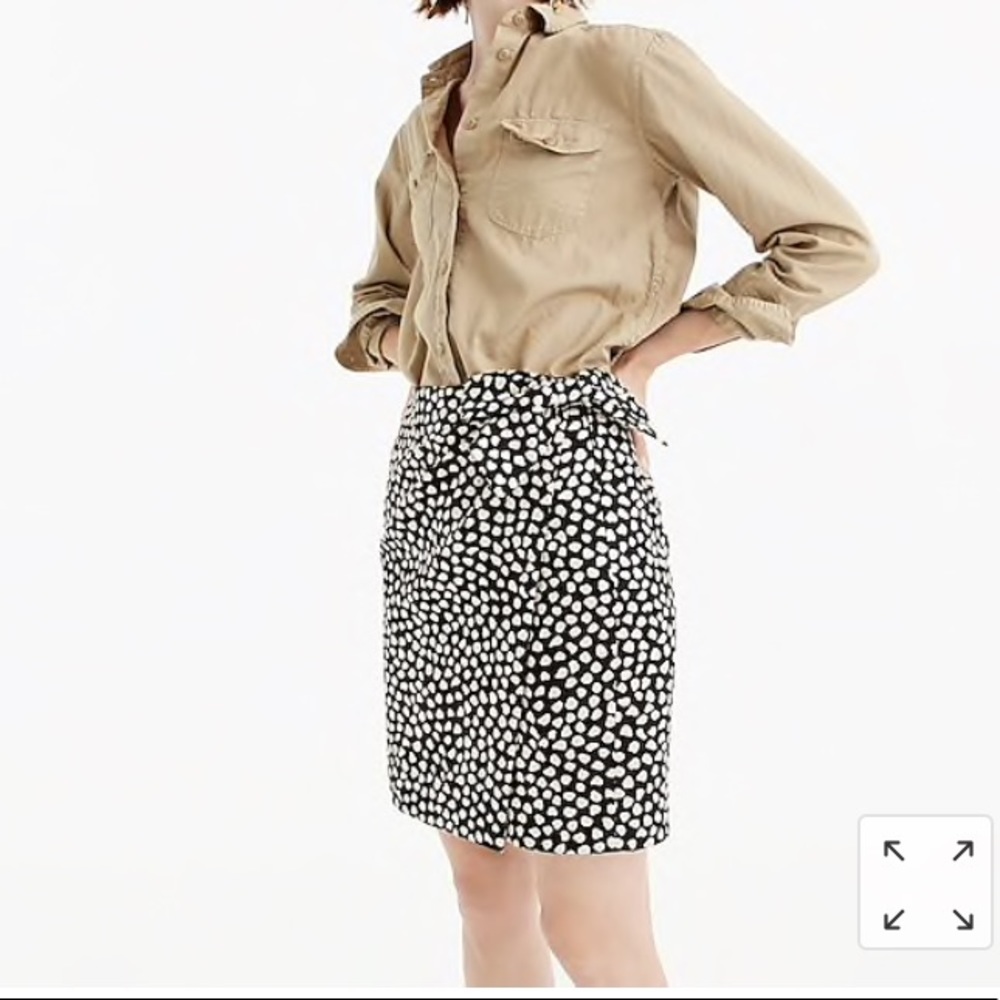 J. Crew Metallic Print Jacquard Skirt